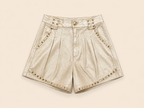 Gouden Short met Studs | Queen Hearts