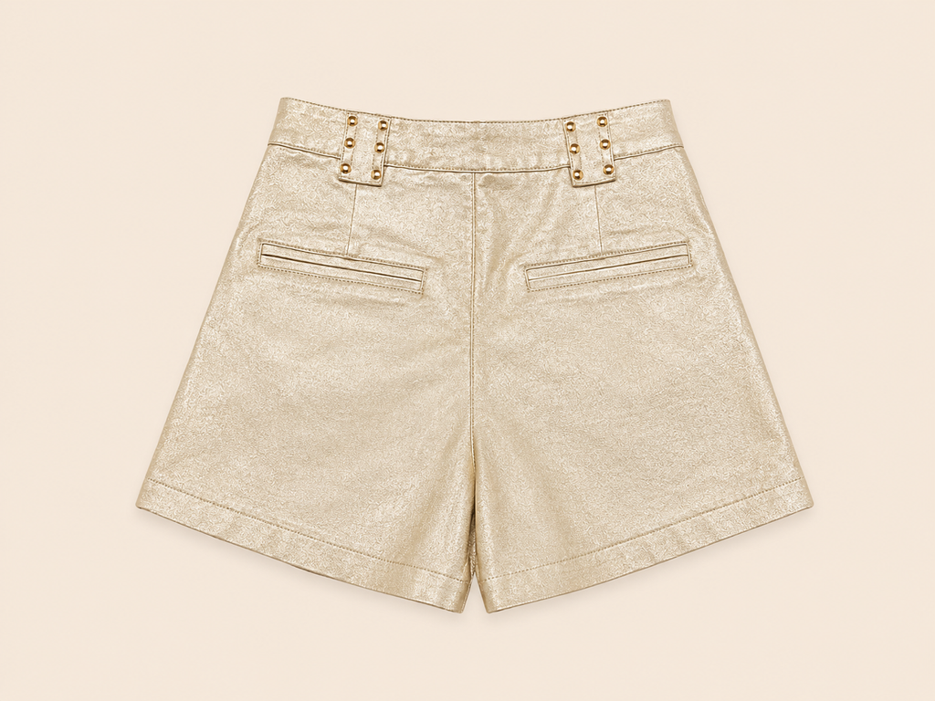 Gouden Short met Studs | Queen Hearts