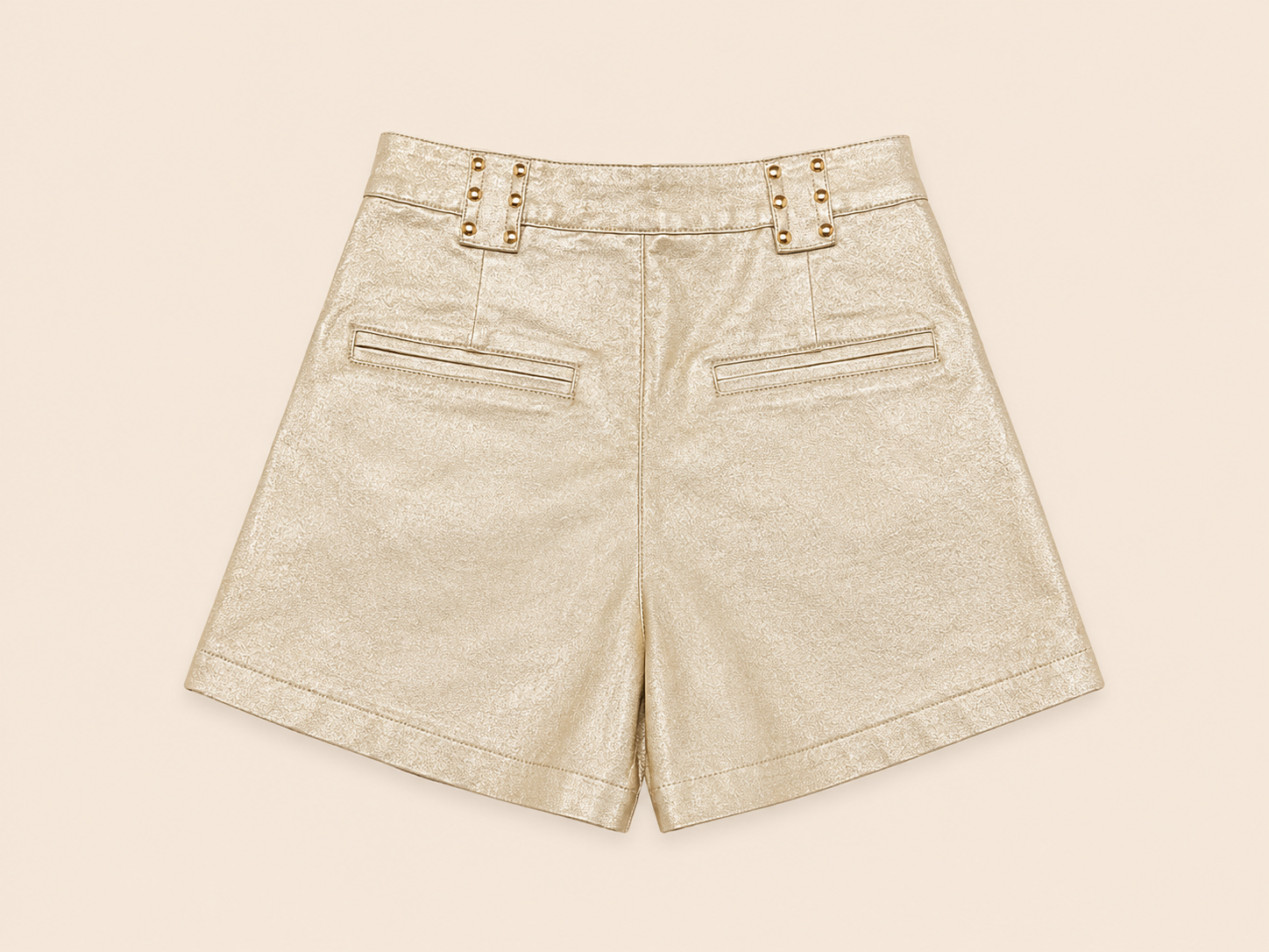 Gouden Short met Studs | Queen Hearts