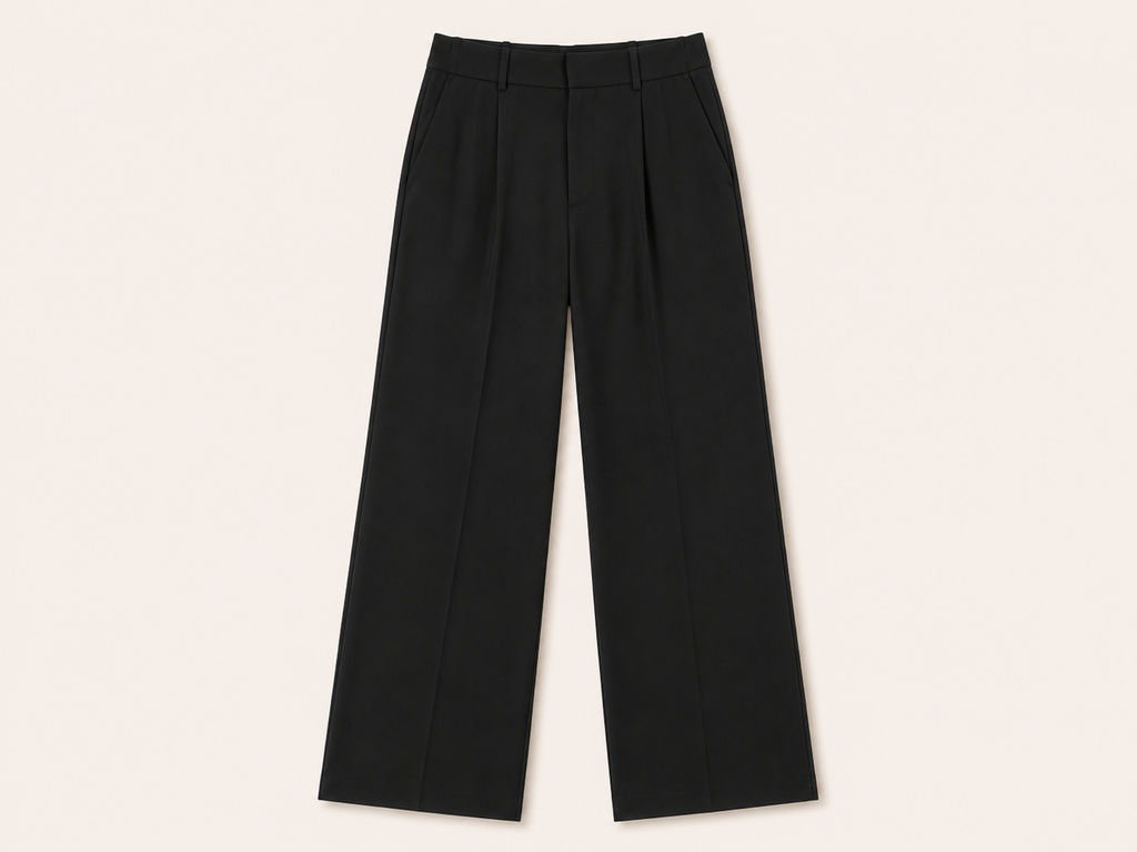 Classic Wide Leg Pantalon Zwart | Drôle De Copine