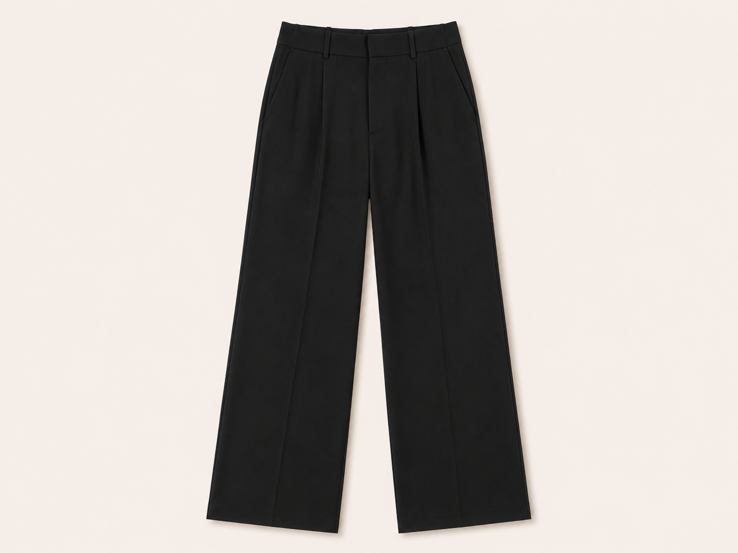 Classic Wide Leg Pantalon Zwart | Drôle De Compine