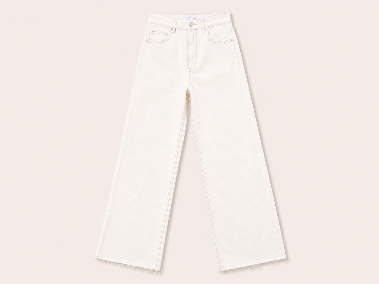 Off White Wide Leg Tall Jeans | Queen Hearts