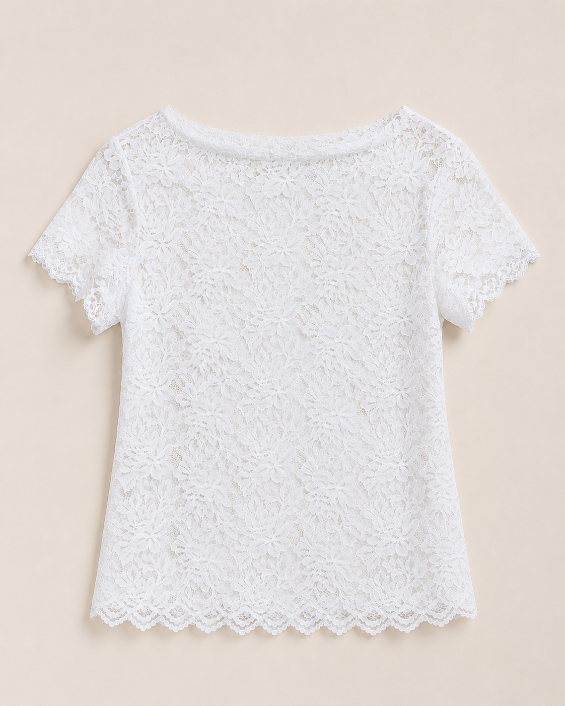 Witte kanten top | Miss Clara