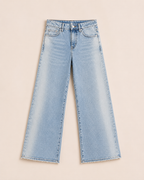 Lichtblauwe Wide Leg Jeans | Queen Hearts