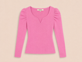 Roze puff sleeve top | By Clara