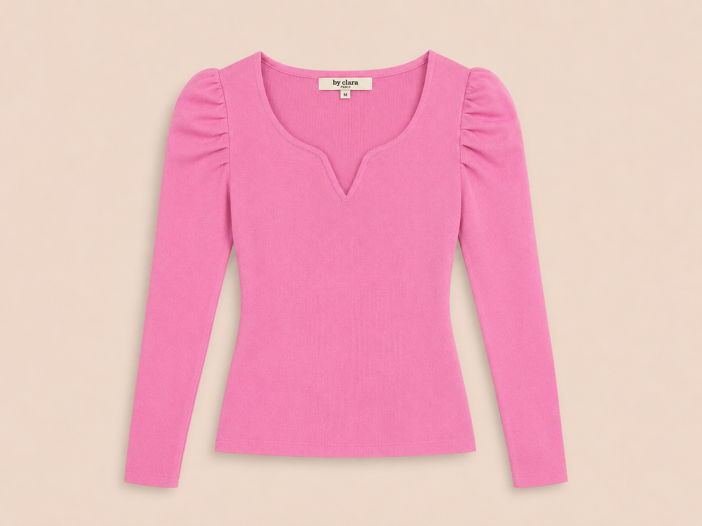 Roze puff sleeve top | By Clara
