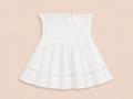 Witte Bandeau Top met Kant | Drôle De Compine