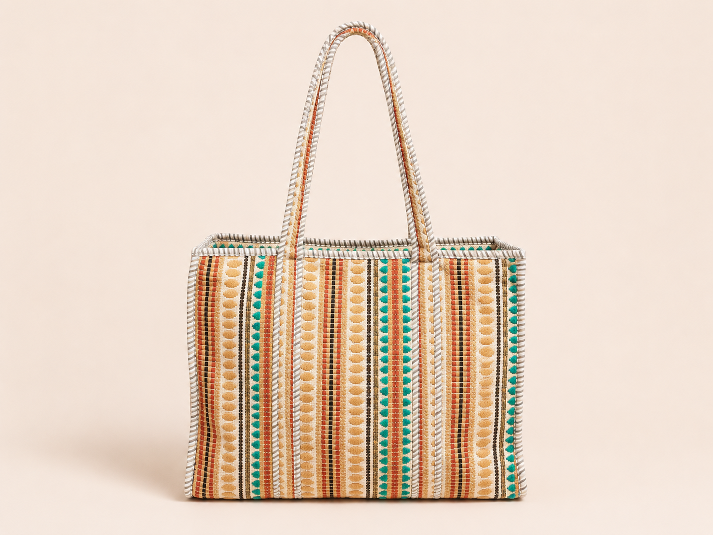 Gestreepte Shopper Tas