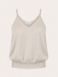 Champagne Glitter Top met Spaghettibandjes