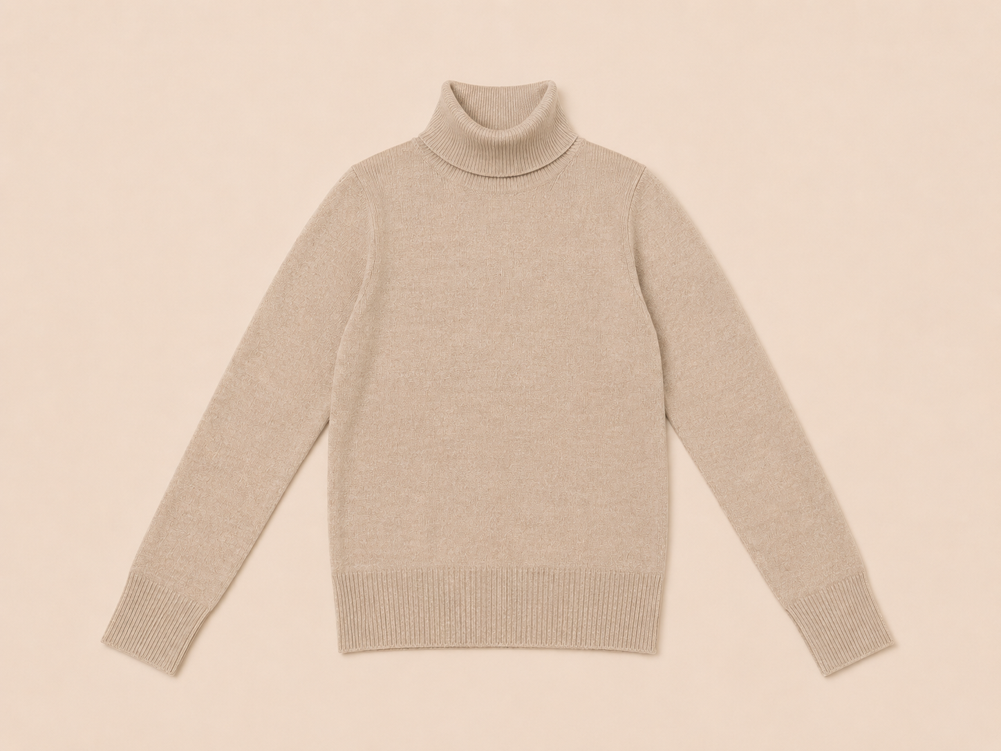 Beige Fijngebreide Coltrui | DIX Onze