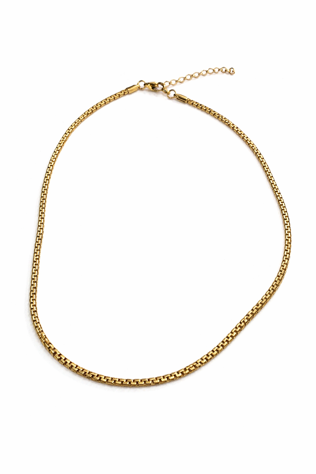 Stainless Steel Gouden Box Chain Ketting | Waterproof Minimalistische Ketting