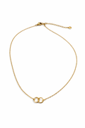 Stainless Steel Gouden Dubbele Ring Ketting | Waterproof Minimalistisch
