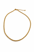 Stainless Steel Gouden Grove Schakel Ketting | Waterproof Statement