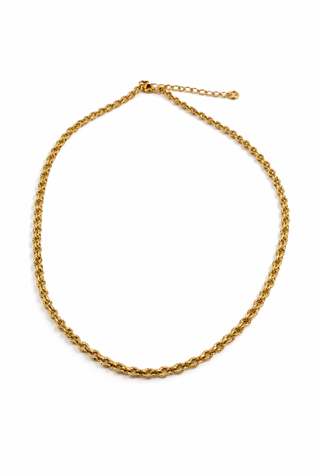 Stainless Steel Gouden Grove Schakel Ketting | Waterproof Statement