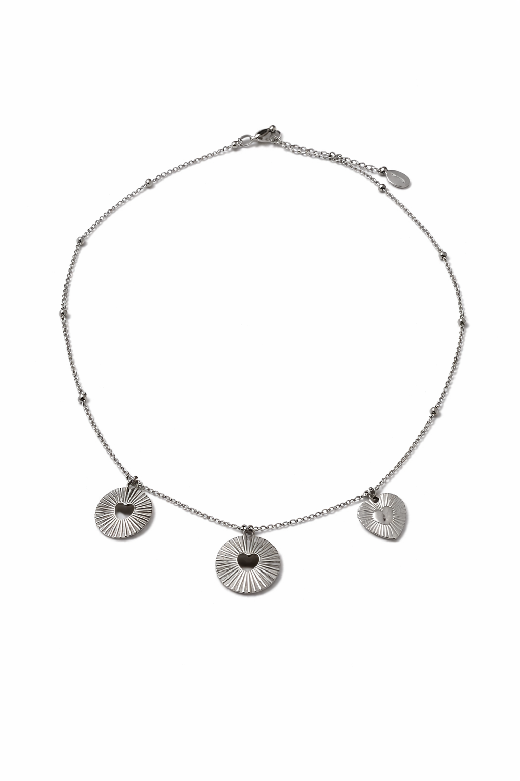 Stainless Steel Zilveren Ketting met Hart Bedels | Waterproof