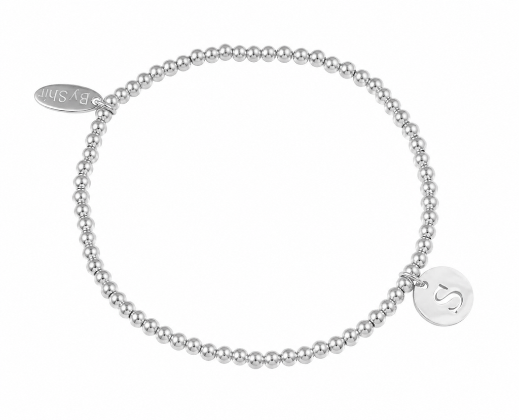 By Shir Armband Kraaltjes Met Letter Edelstaal