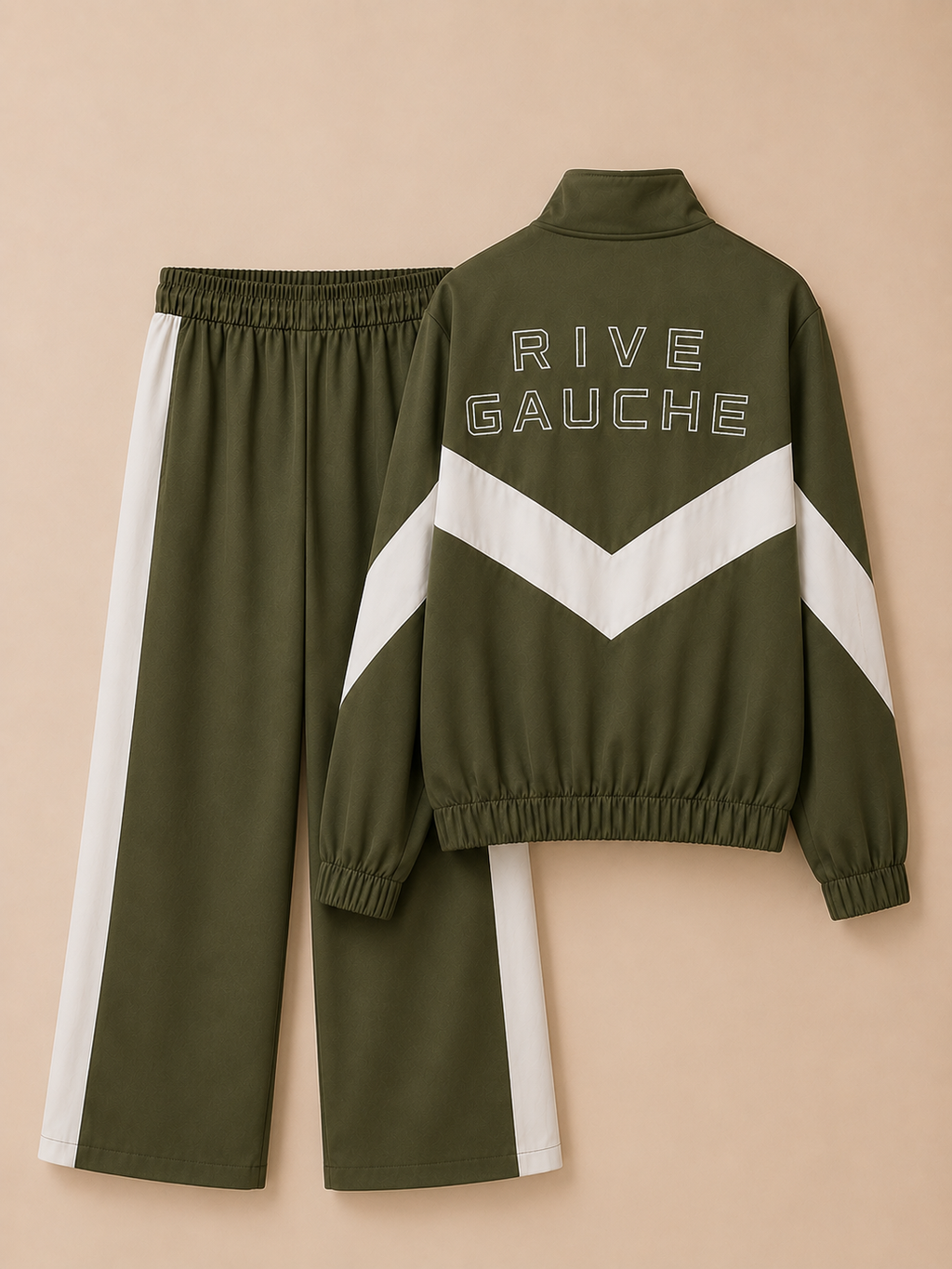 Rive Gauche Track Set | Khaki & Ecru