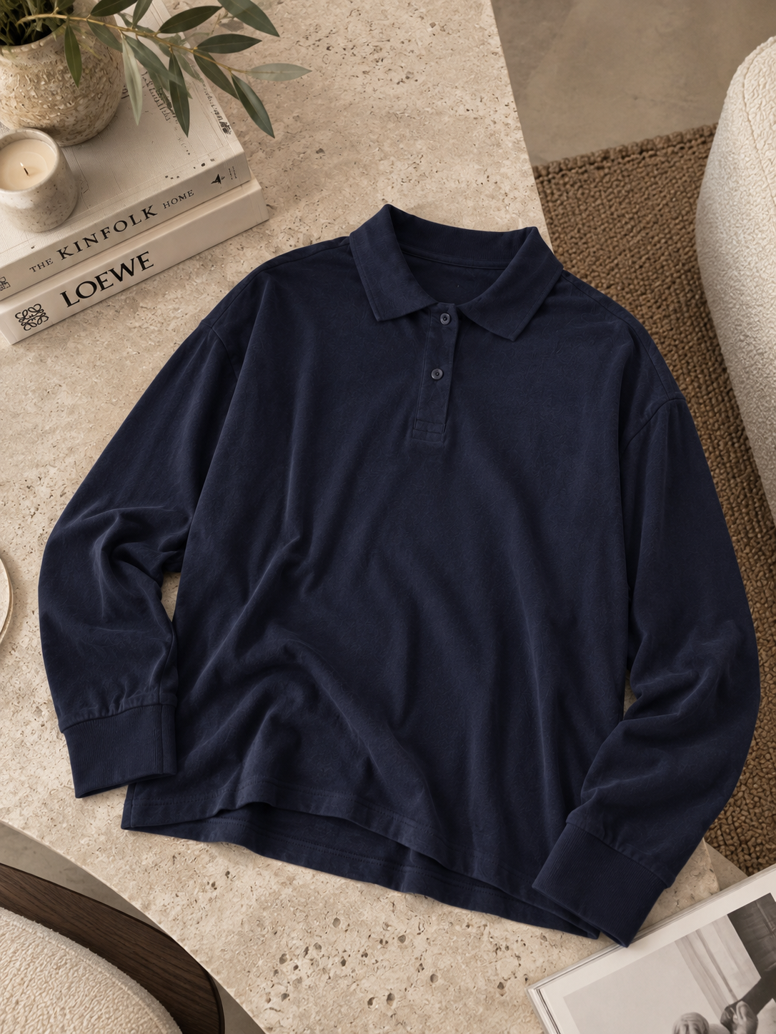 Oversized Navy polo