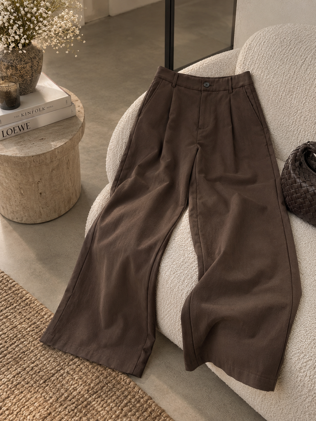 Wide Leg Pantalon Chocolate Brown | IVIVI Paris