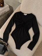 Zwarte Rib Body met Gedraaid Detail | Madster
