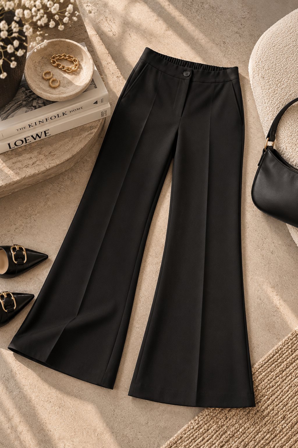 Dames Pantalon | Donkerbruin