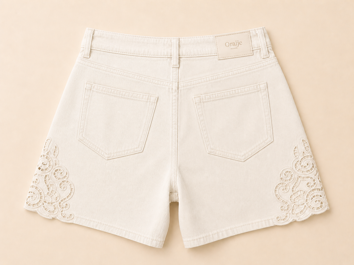 Short beige lace | Oraije Paris