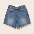 Queen Hearts Denim Short High Waist | Lichtblauw