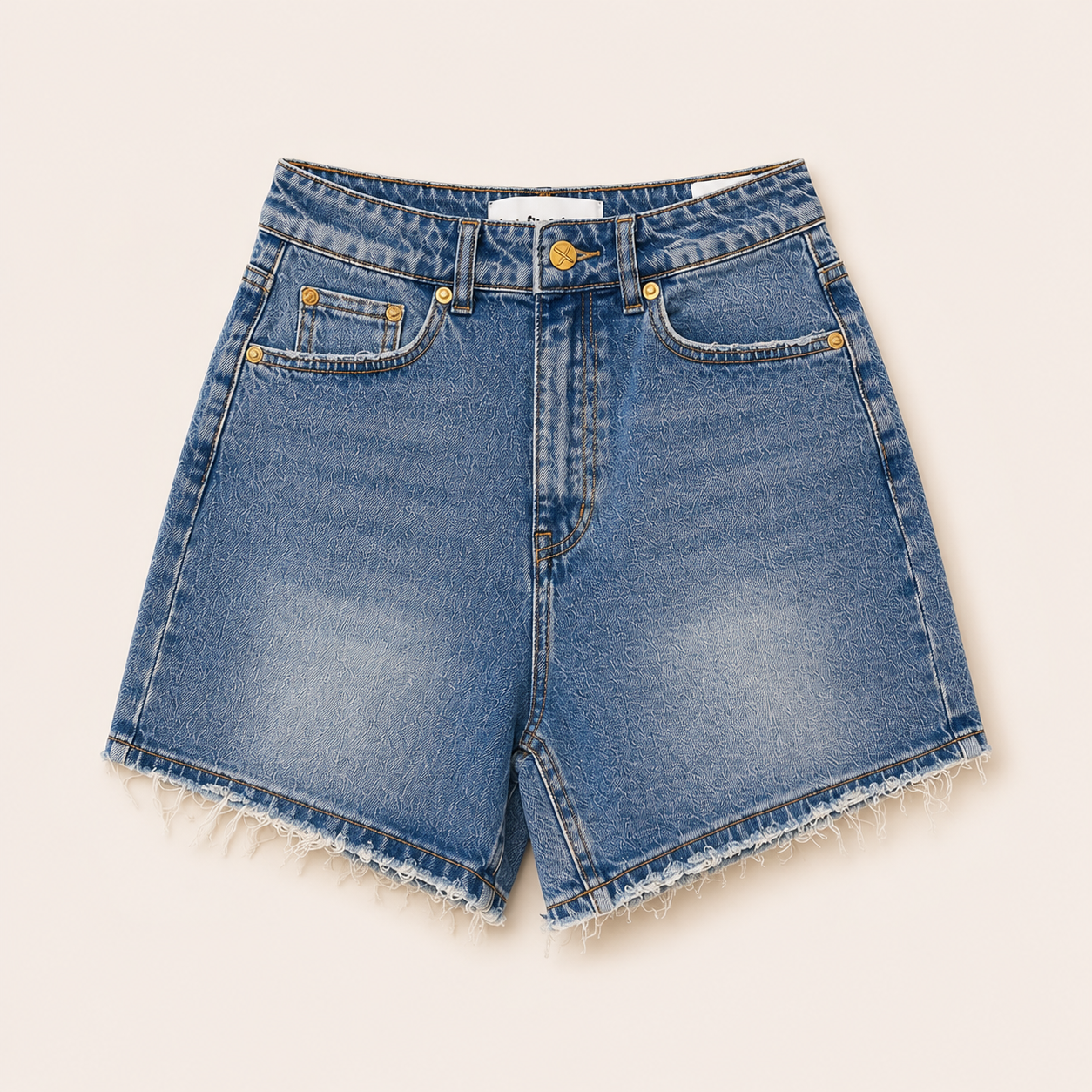 Queen Hearts Denim Short High Waist | Lichtblauw