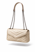 Gouden Schoudertas met Ketting | Gewatteerde Dames Tas