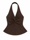 Haltertop bruin | Drôle de Copine Paris