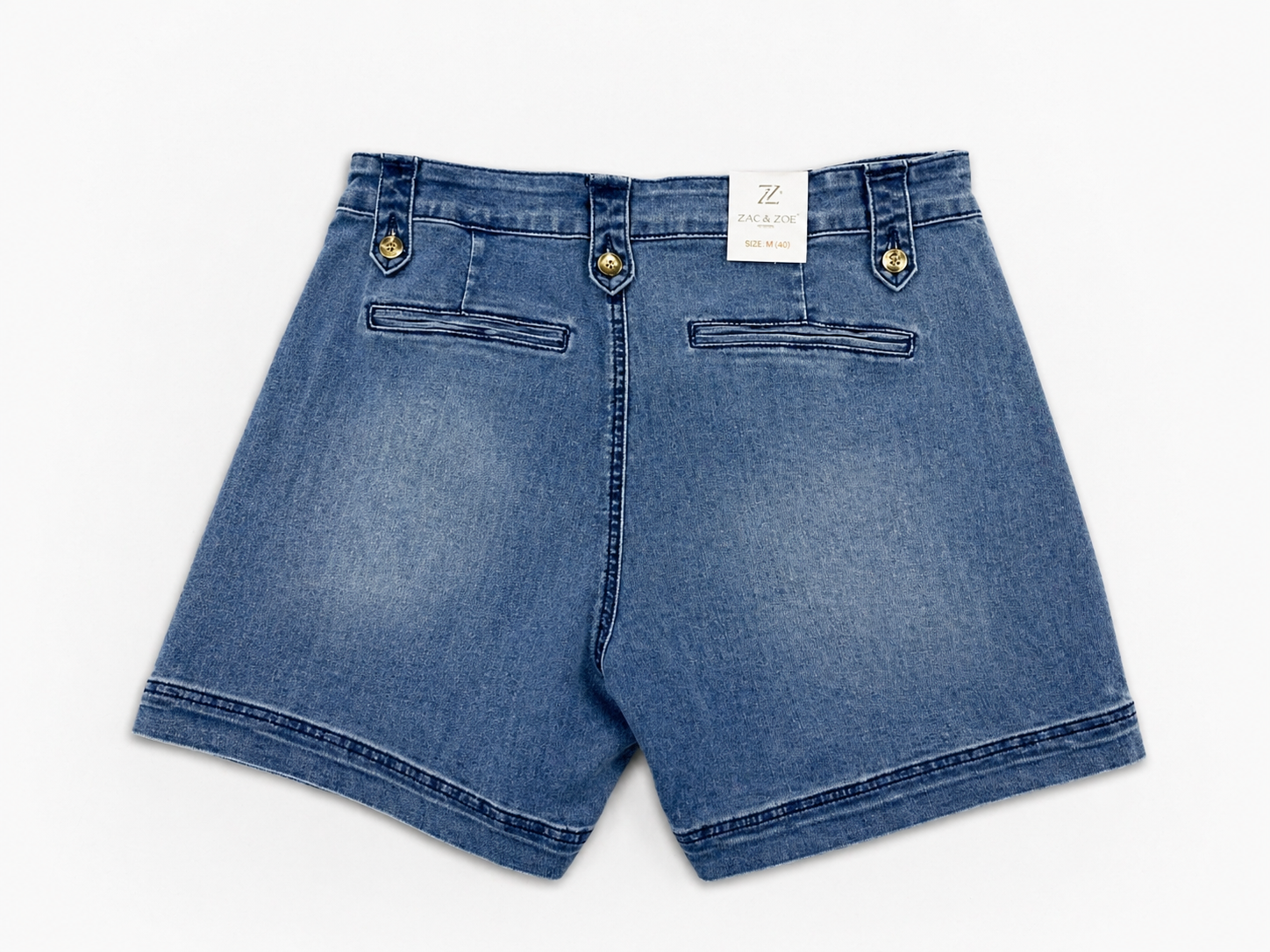 Denim short blauw
