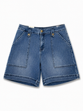 Denim short blauw